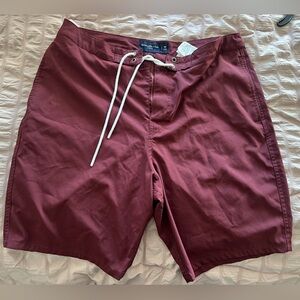 Abercrombie & Fitch Men's Maroon Athletic Shorts